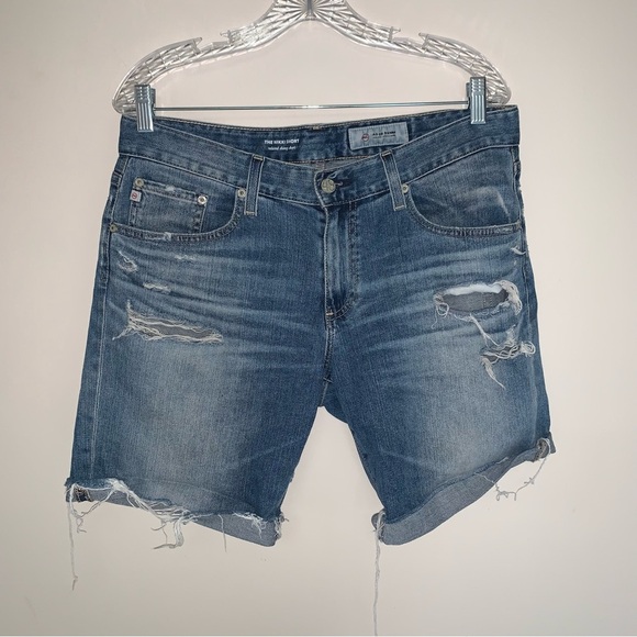 AG Adriano Goldschmied Blue Denim Shorts 30 - Picture 1 of 6